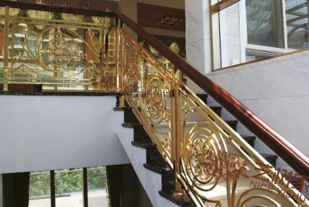 铝艺、铜艺雕刻楼梯